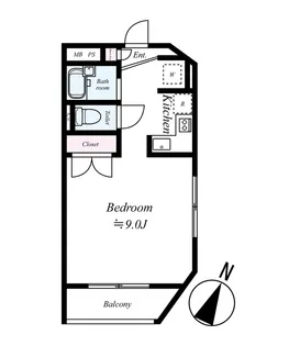 メインステージ池袋本町Ⅲ【401号室号室】の間取り