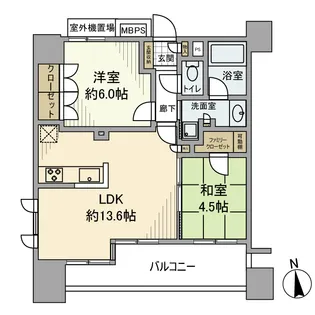 ライオンズ川越新富町【11階】の間取り
