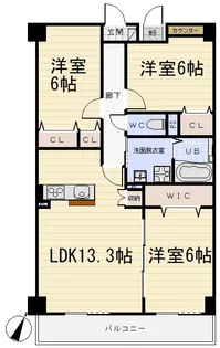 アヴニール・シエル【4階】の間取り