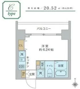 スプランディッド品川【9階】の間取り