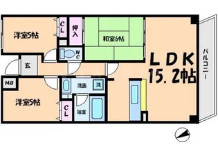 グレンエデン北谷【1階】の間取り