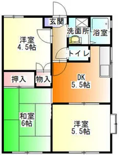 コーポ橋戸 E【102号室】の間取り