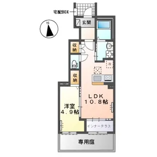 下野市下石橋新築アパート【1階】の間取り