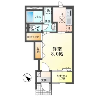 つくば市倉掛アパート(仮【1階】の間取り
