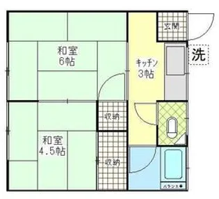 第二浅野アパート【2階】の間取り