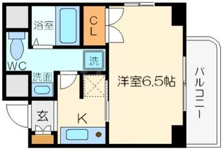 エスリード心斎橋西【8階】の間取り