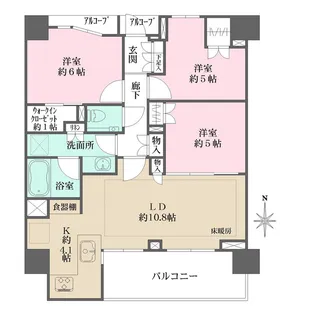 ザ・パークハウス東品川【8階】の間取り