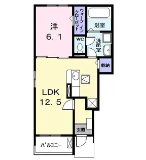 グラン ソターユ【1階】の間取り