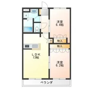 ルミナスコート【1階】の間取り