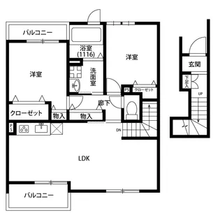 アンプルール リーブル サクラージュⅡ【2階】の間取り