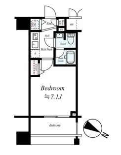 ガーラ プレシャス横濱関内【707号室号室】の間取り