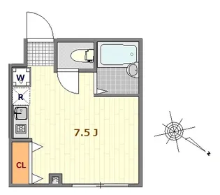 アリエスビル【2階】の間取り