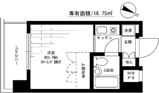 パークノヴァ横浜阪東橋【10階】の間取り