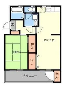 アワノハイツ【2階】の間取り