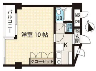 フラットサカエ【3階】の間取り