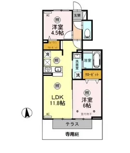 クレインⅣ【1階】の間取り