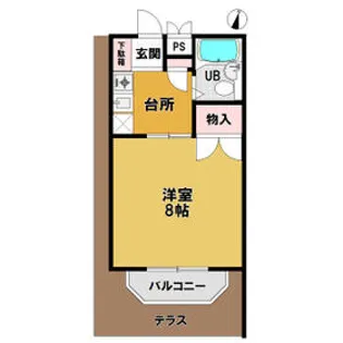 ナンカイエイト【1階】の間取り
