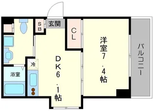 アエラス【605号室】の間取り