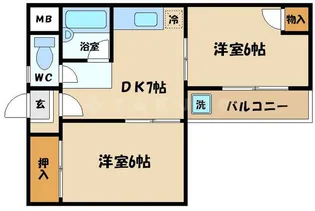 サンシャイン御幸【4階】の間取り