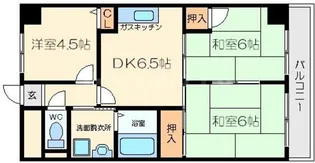 ラヴィータ豊里【5階】の間取り