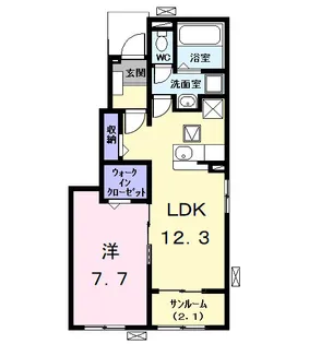 シャンヴェール【1階】の間取り