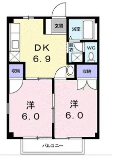 サニーハイツ小川【1階】の間取り