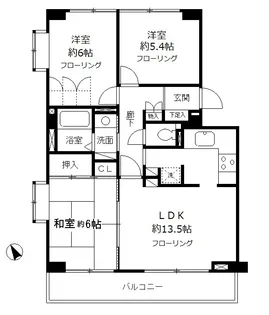 グロースメゾン海神【A306号室号室】の間取り
