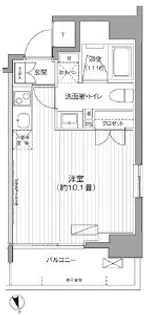 エスティメゾン川崎本町【0707号室】の間取り