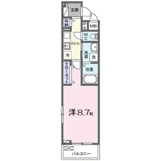 ヒカルサさいたま宮原【2階】の間取り