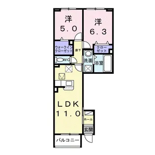 カトレヤ【1階】の間取り