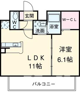 アースヒル東白壁【4階】の間取り