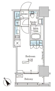 パークアクシス横濱関内SQUARE【9階】の間取り