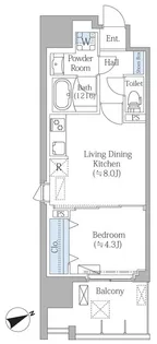PRIME SQUAREⅢ【12階】の間取り