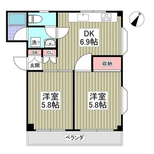 セブンスターハイツ【3階】の間取り