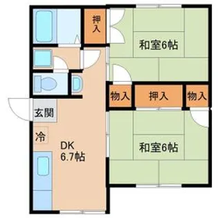 横山ハイツ【1階】の間取り