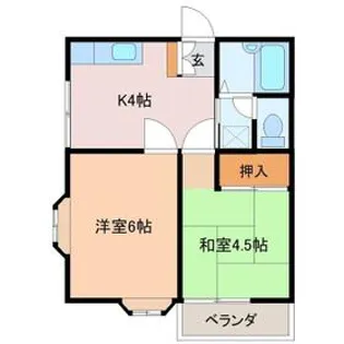 セレーブル茂原【205号室】の間取り