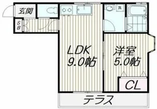 ル・カトレアⅡ【1階】の間取り