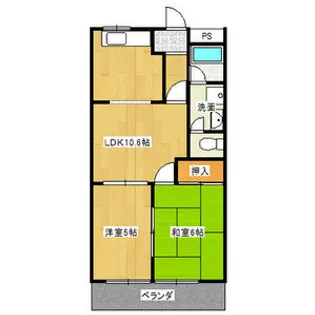 エクセラ中河原【1階】の間取り
