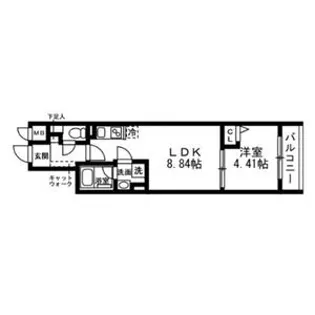 SOLASIA residence 武蔵小山【2階】の間取り