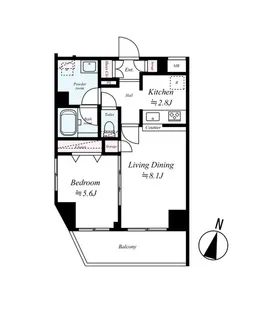 GENOVIA王子神谷skygarden【606号室号室】の間取り