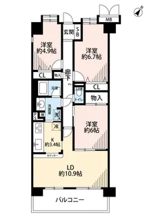 ラミーユ浦和ハイライズ ファーストキャッスル 516号室(ラミーユ【5階】の間取り