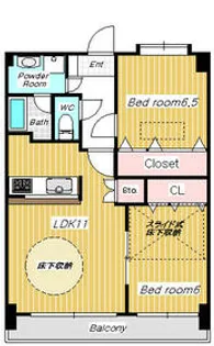 グローバルガーデン塚田【4階】の間取り