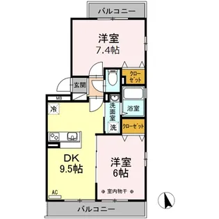 アメニティーⅡ【2階】の間取り