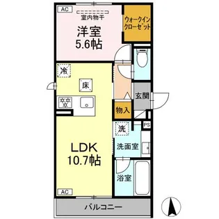 セレスティア旭町【1階】の間取り