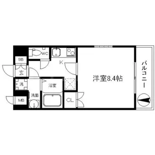 CREATO新大阪Serenity【6階】の間取り