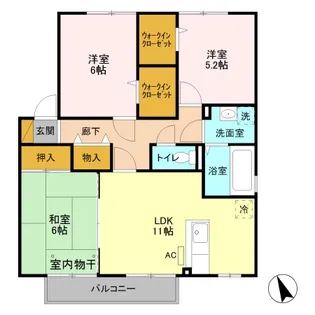 ガーデンヒルズ C【2階】の間取り