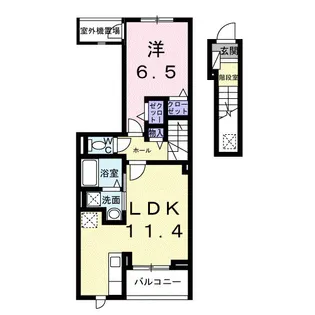 カーサルーチェ【2階】の間取り