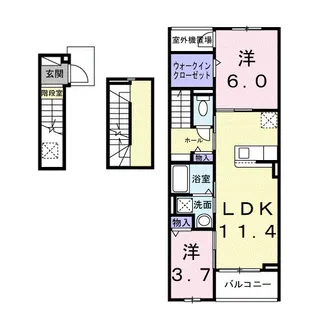 カーサルーチェ【3階】の間取り