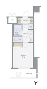 パレステュディオ田町【5階】の間取り