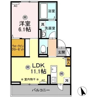 サクラ SIX【2階】の間取り